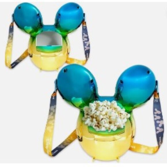 NEW Disney Parks DCA Mickey Mouse Ears Balloon Metallic Ombre Popcorn Bucket - Picture 3 of 3